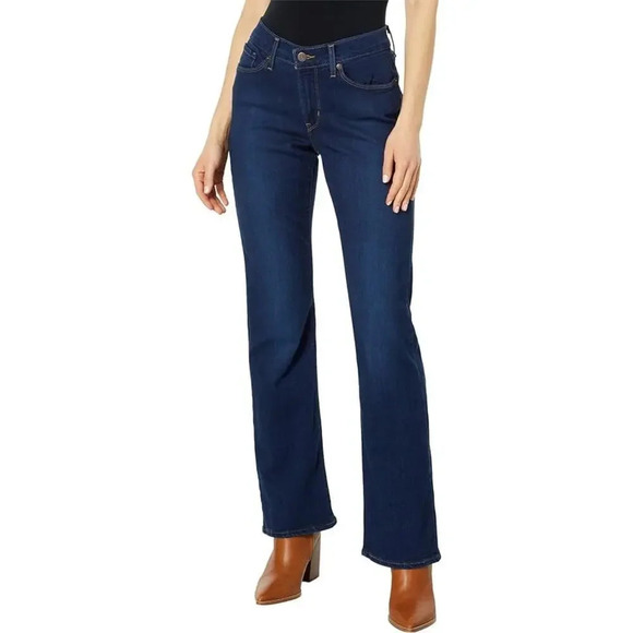 Levi's 515 Classic Bootcut Women's Size 8 Dark Wash Five Pocket Blue Jeans - Picture 1 of 4